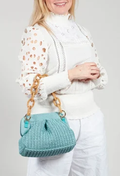 Lia Knit Bag in Blue