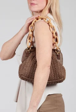 Lia Knit Bag in Brown