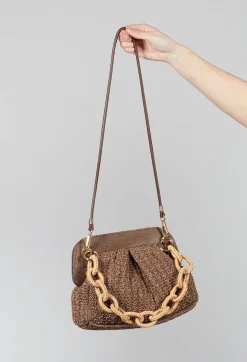 Lia Knit Bag in Brown