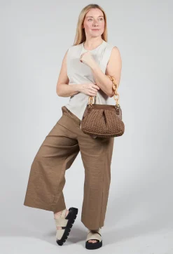 Lia Knit Bag in Brown
