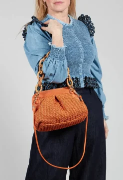 Lia Knit Bag in Orange