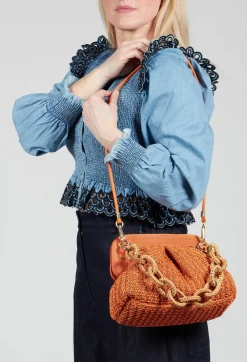 Lia Knit Bag in Orange