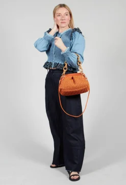 Lia Knit Bag in Orange