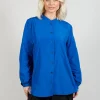 Light Taffeta Blouse in Blue