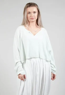 Lightwear Cropped Jumper in Tulip 10% Cloud
