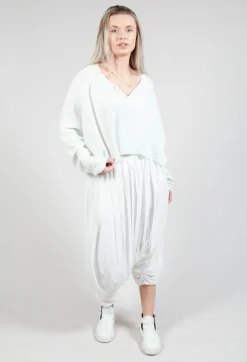 Lightwear Cropped Jumper in Tulip 10% Cloud