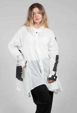 Lightweight A-Line Shirt in White