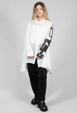 Lightweight A-Line Shirt in White