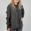 Lightweight Blouse in Coal Cloud