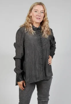 Lightweight Blouse in Coal Cloud