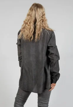 Lightweight Blouse in Coal Cloud
