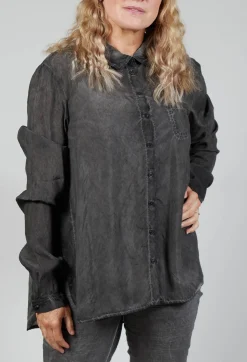 Lightweight Blouse in Coal Cloud