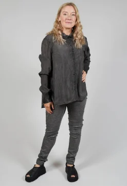 Lightweight Blouse in Coal Cloud