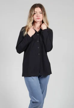 Lightweight Button Through Jacket in Black