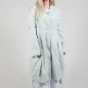 Lightweight Coat with Tulip Hem in Grey