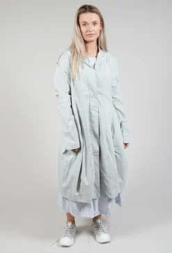 Lightweight Coat with Tulip Hem in Grey