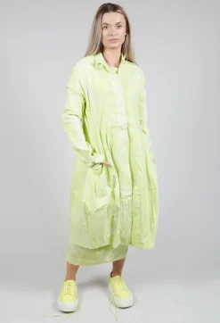 Lightweight Coat with Tulip Hem in Placed Sun Print