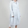 Lightweight Coat with Tulip Hem in Grey Print