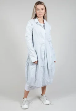 Lightweight Coat with Tulip Hem in Grey Print