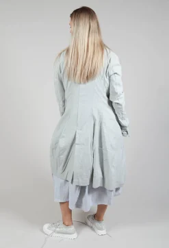 Lightweight Coat with Tulip Hem in Grey