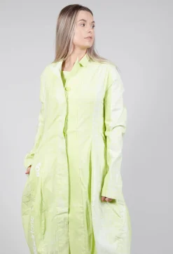 Lightweight Coat with Tulip Hem in Placed Sun Print