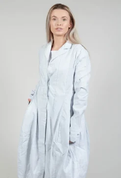 Lightweight Coat with Tulip Hem in Grey Print