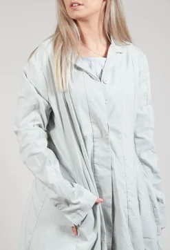Lightweight Coat with Tulip Hem in Grey