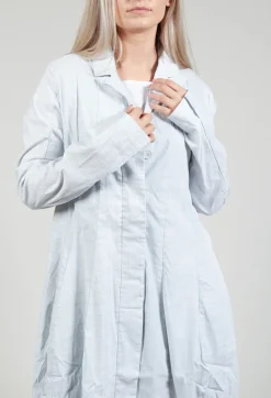 Lightweight Coat with Tulip Hem in Grey Print