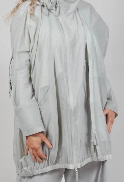 Lightweight Coat with Zip in Grey