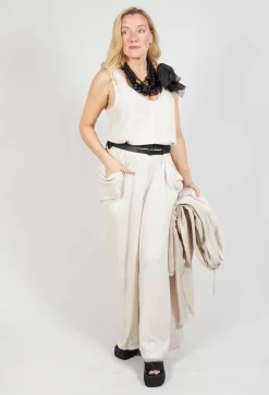 Lightweight Jumpsuit in Gesso