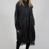 Lightweight Longline Coat with Zip in Black