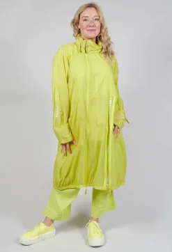 Lightweight Longline Coat with Zip in Sun