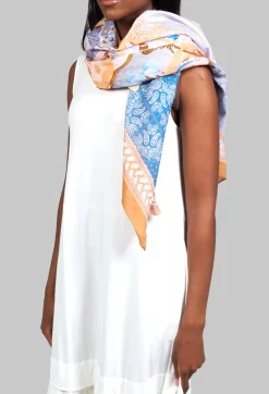 Lightweight Pasiley Elephant Print Scarf