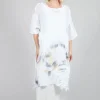 Lightweight Print Dress in White