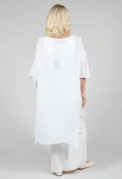 Lightweight Print Dress in White