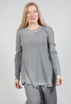 Lightweight Pullover in C.Coal 70% Cloud