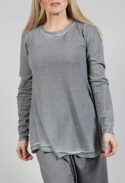 Lightweight Pullover in C.Coal 70% Cloud