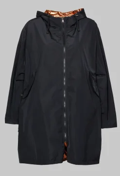 Lightweight Raincoat in Navy with Bronze Lining