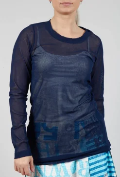 Lightweight Relaxed Fit Top in Navy