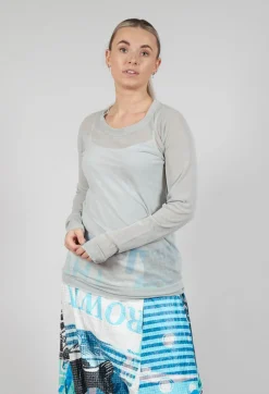 Lightweight Relaxed Fit Top in Grey
