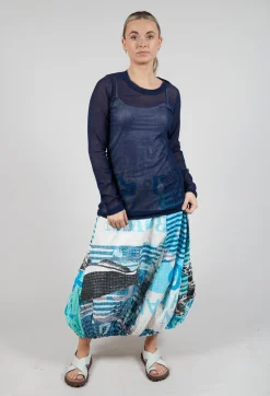 Lightweight Relaxed Fit Top in Navy