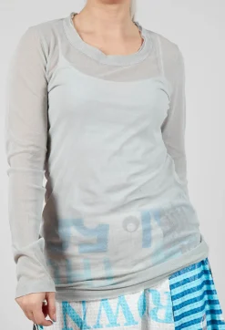 Lightweight Relaxed Fit Top in Grey