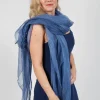 Lightweight Sheer Scarf in Navy
