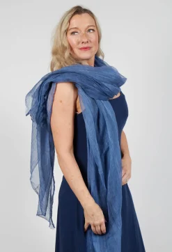 Lightweight Sheer Scarf in Navy