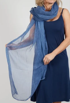 Lightweight Sheer Scarf in Navy