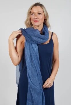Lightweight Sheer Scarf in Navy