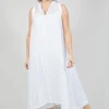 Lightweight Sleeveless Dress in White