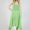 Lightweight Sleeveless Dress in Lime