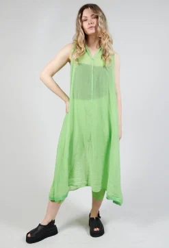 Lightweight Sleeveless Dress in Lime