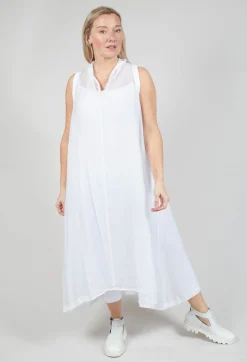 Lightweight Sleeveless Dress in White